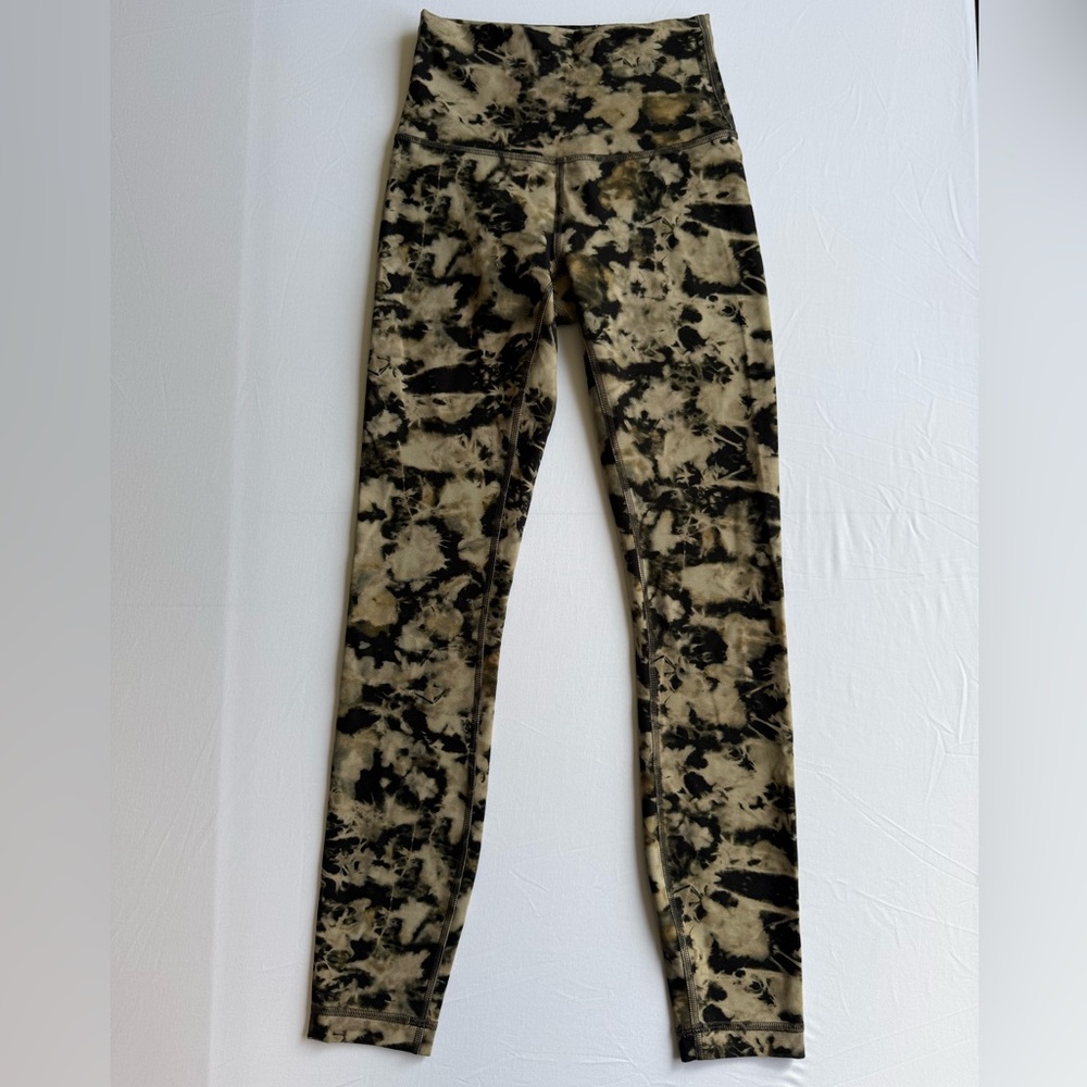 lululemon athletica Black and Tan Tie-Dye Jeggings